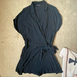 Black Wrap Romper